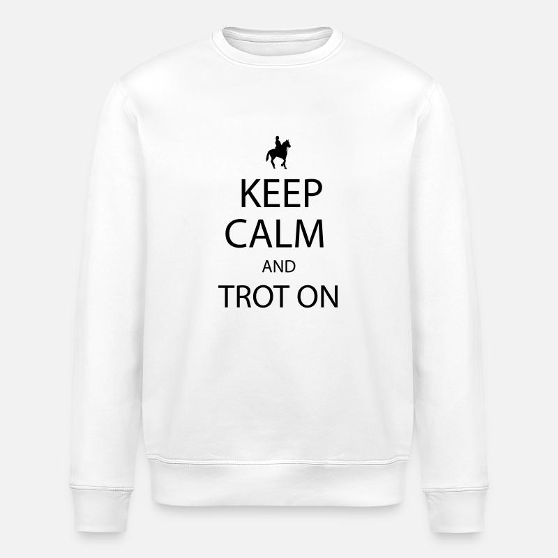 Trot On - Stanley/Stella ROLLER Unisex Organic Sweatshirt - white