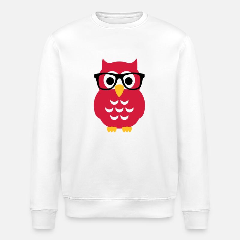 Owl - Stanley/Stella ROLLER Unisex Organic Sweatshirt - white