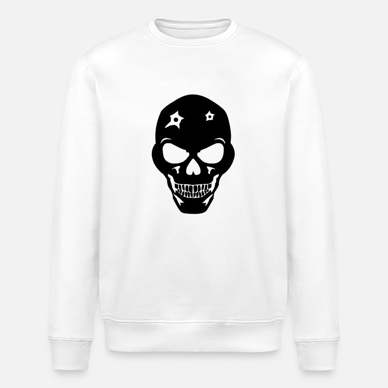 skull_02 - Sweat bio ROLLER Stanley/Stella Unisexe - blanc