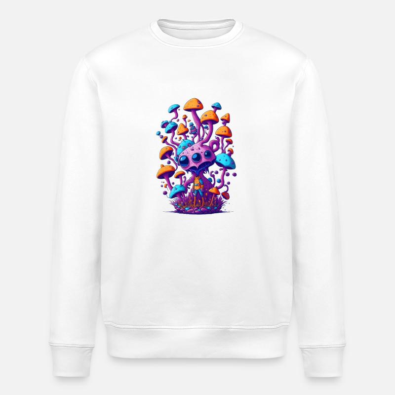 Trippy Alien 04 - Stanley/Stella Unisex Bio-Sweatshirt ROLLER - Weiß