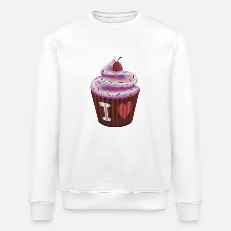 Cupcake - Stanley/Stella ROLLER Unisex Organic Sweatshirt - white