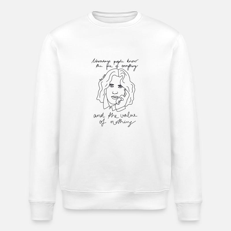Oscar Wilde - Sweat bio ROLLER Stanley/Stella Unisexe - blanc