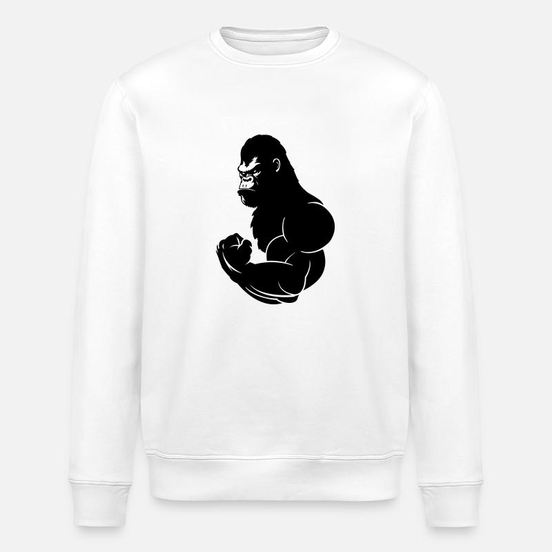 gorilla - Stanley/Stella Unisex Bio-Sweatshirt ROLLER - Weiß