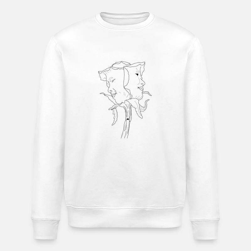 Rose a visage - Sweat bio ROLLER Stanley/Stella Unisexe - blanc