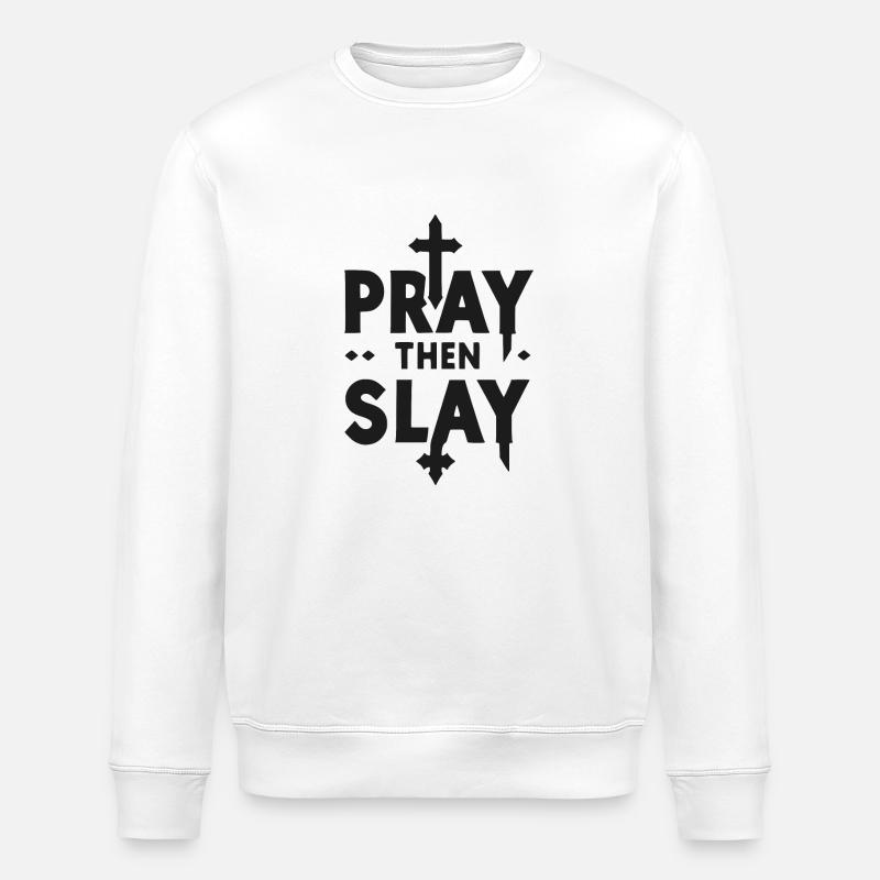 Bete dann Töte - Stanley/Stella Unisex Bio-Sweatshirt ROLLER - Weiß