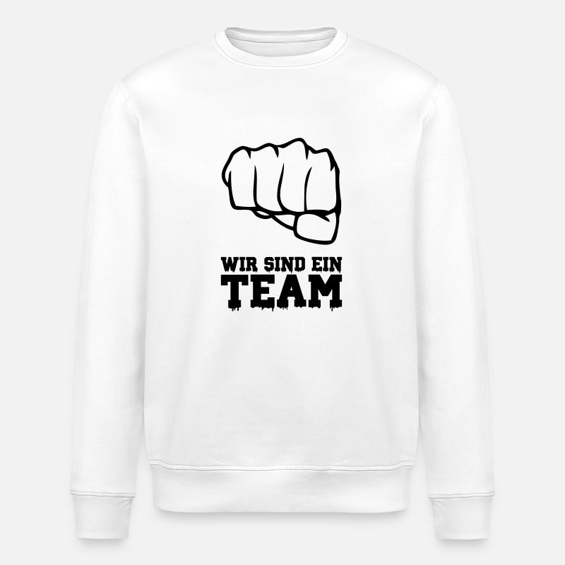 wir sind ein team - Stanley/Stella Unisex Bio-Sweatshirt ROLLER - Weiß