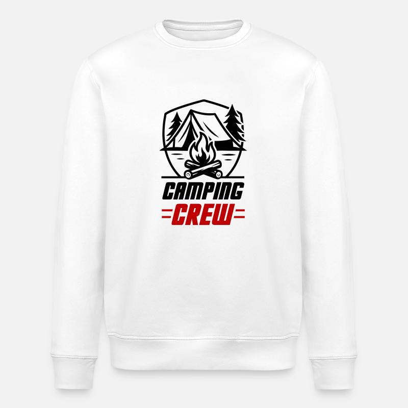 Camping Crew - Stanley/Stella ROLLER Unisex Organic Sweatshirt - white