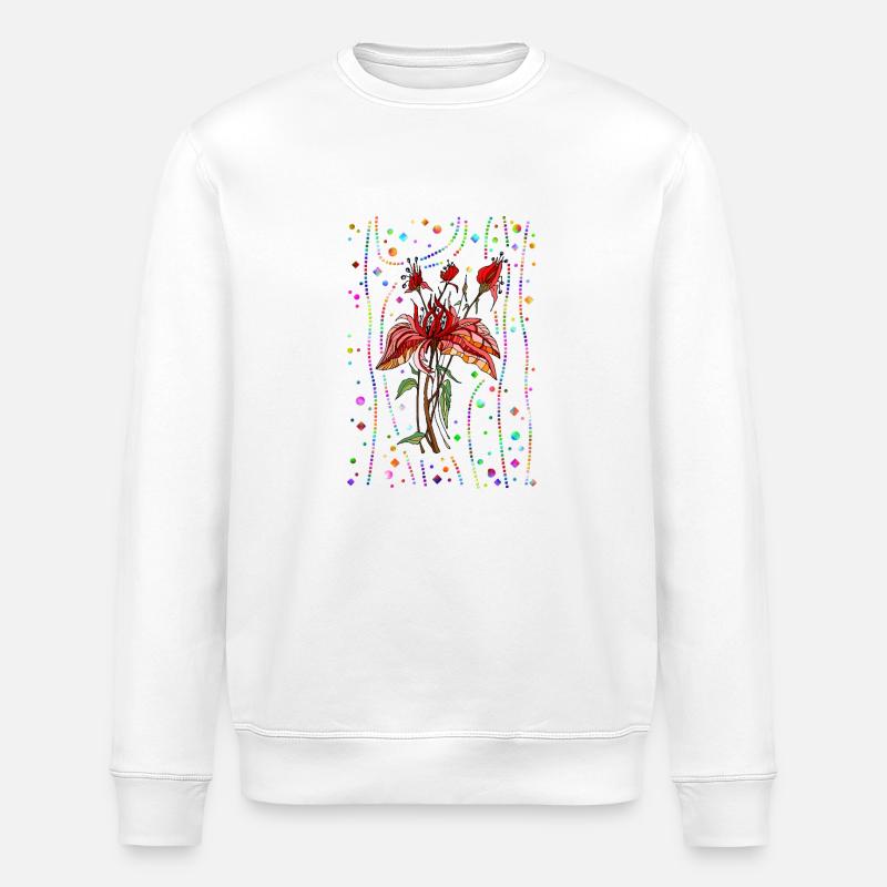 Fleur - Sweat bio ROLLER Stanley/Stella Unisexe - blanc