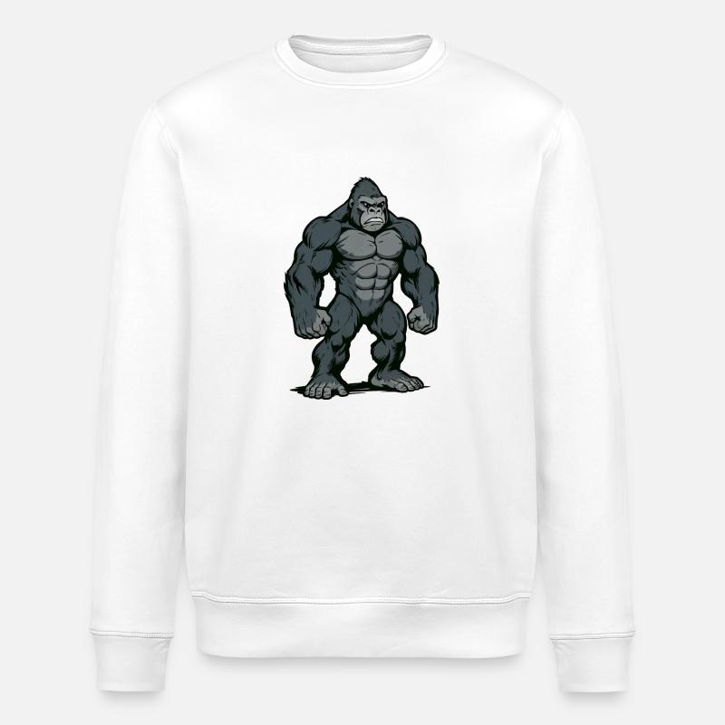 gorille - Sweat bio ROLLER Stanley/Stella Unisexe - blanc