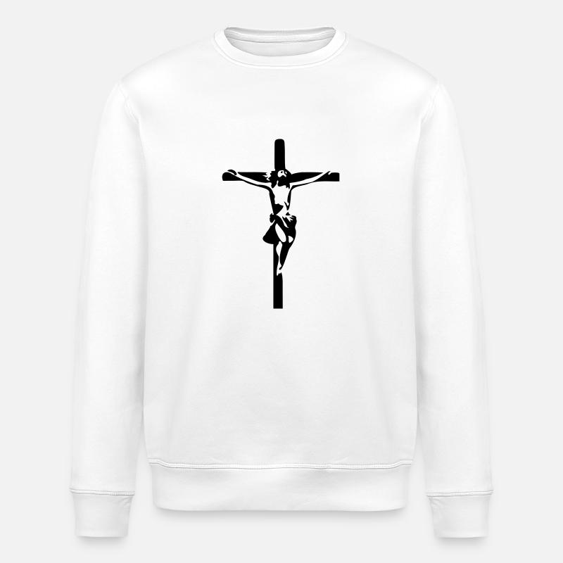 Jesus - Stanley/Stella Unisex Bio-Sweatshirt ROLLER - Weiß