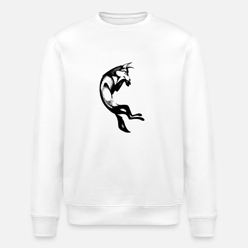 Kojote - Stanley/Stella Unisex Bio-Sweatshirt ROLLER - Weiß