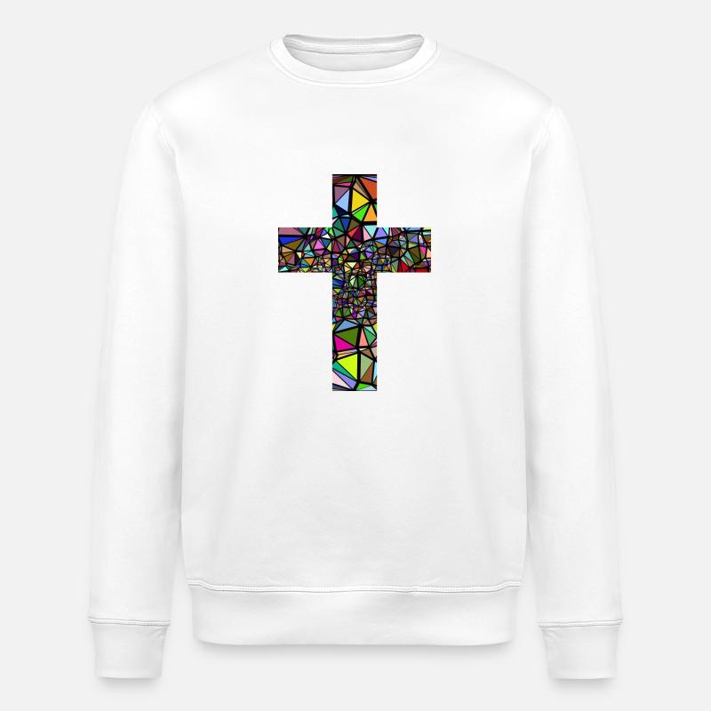 abstrait croix - Sweat bio ROLLER Stanley/Stella Unisexe - blanc