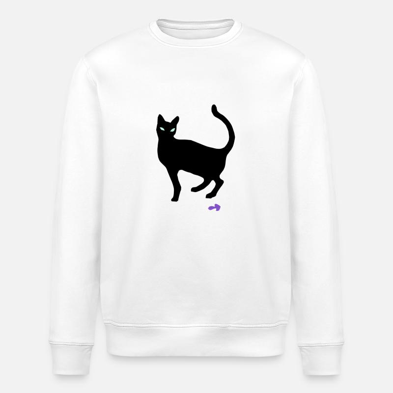 Chat - Sweat bio ROLLER Stanley/Stella Unisexe - blanc