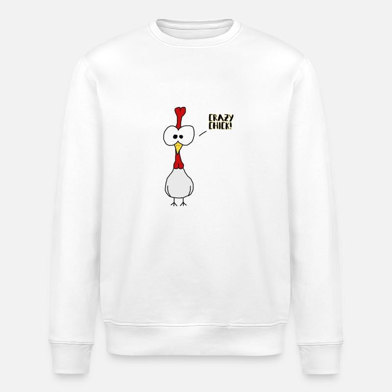 Crazy Chick - Stanley/Stella Unisex Bio-Sweatshirt ROLLER - Weiß