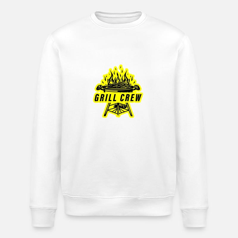 Grill Crew Grilling - Stanley/Stella ROLLER Unisex Organic Sweatshirt - white