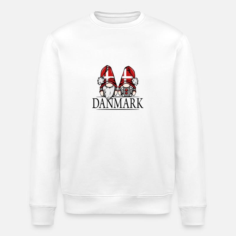 Nisser Gnome Danemark Dannebrog Wilsigns - Sweat bio ROLLER Stanley/Stella Unisexe - blanc