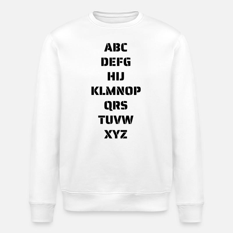 Das Alphabet - Stanley/Stella Unisex Bio-Sweatshirt ROLLER - Weiß