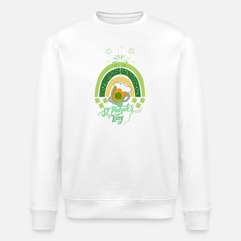 Cheers St. Patricks Day - Stanley/Stella Unisex Bio-Sweatshirt ROLLER - Weiß