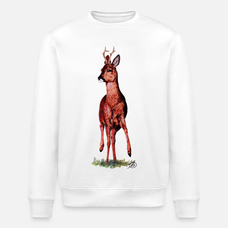 Rehbock stolz - Stanley/Stella Unisex Bio-Sweatshirt ROLLER - Weiß