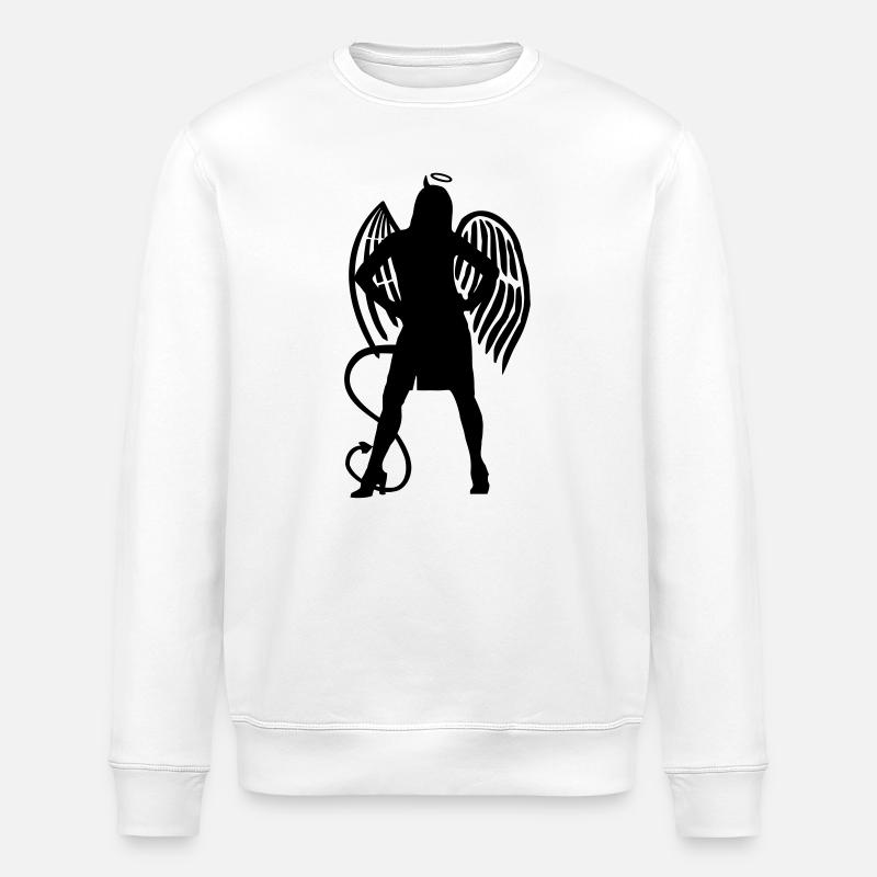 Ange Diable - Sweat bio ROLLER Stanley/Stella Unisexe - blanc