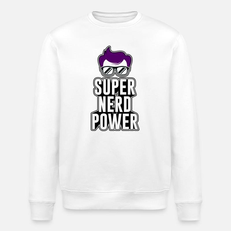 Super Nerd Power. - Sweat bio ROLLER Stanley/Stella Unisexe - blanc
