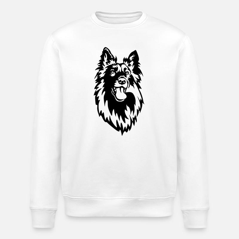 Groenendael Kopf - Stanley/Stella Unisex Bio-Sweatshirt ROLLER - Weiß