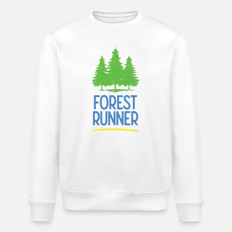 Coureur forestier - Sweat bio ROLLER Stanley/Stella Unisexe - blanc