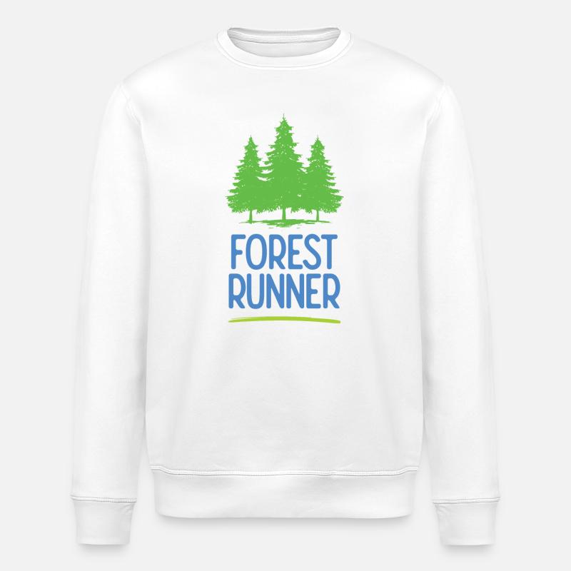 Coureur forestier - Sweat bio ROLLER Stanley/Stella Unisexe - blanc