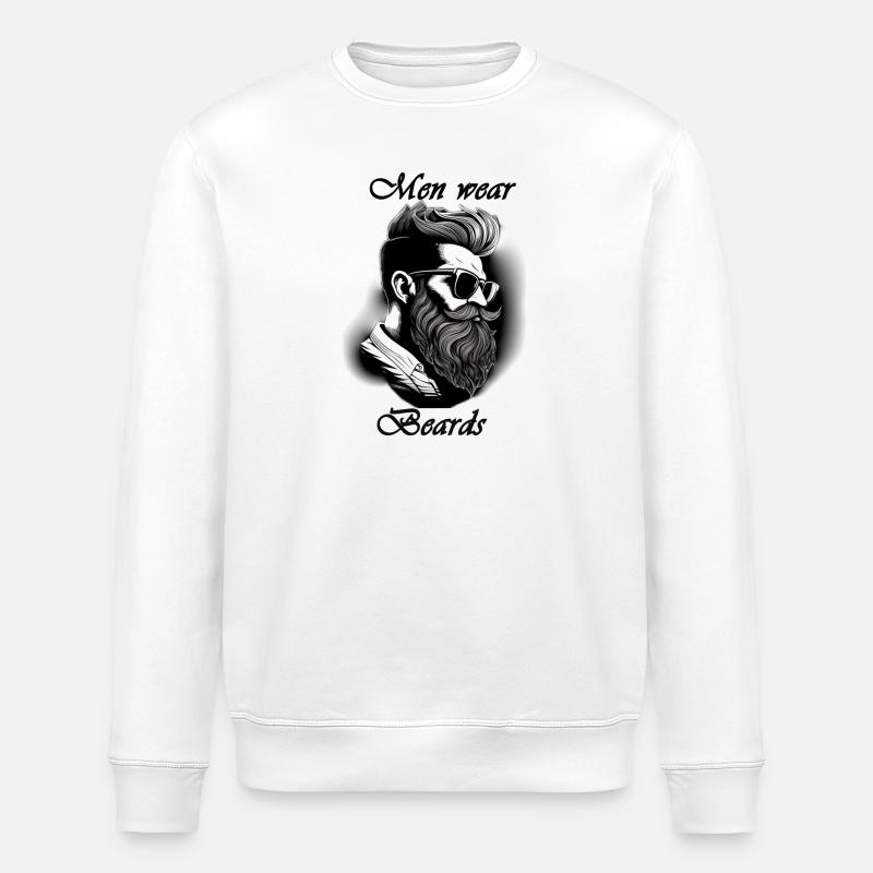 Men wear beards - Stanley/Stella Unisex Bio-Sweatshirt ROLLER - Weiß