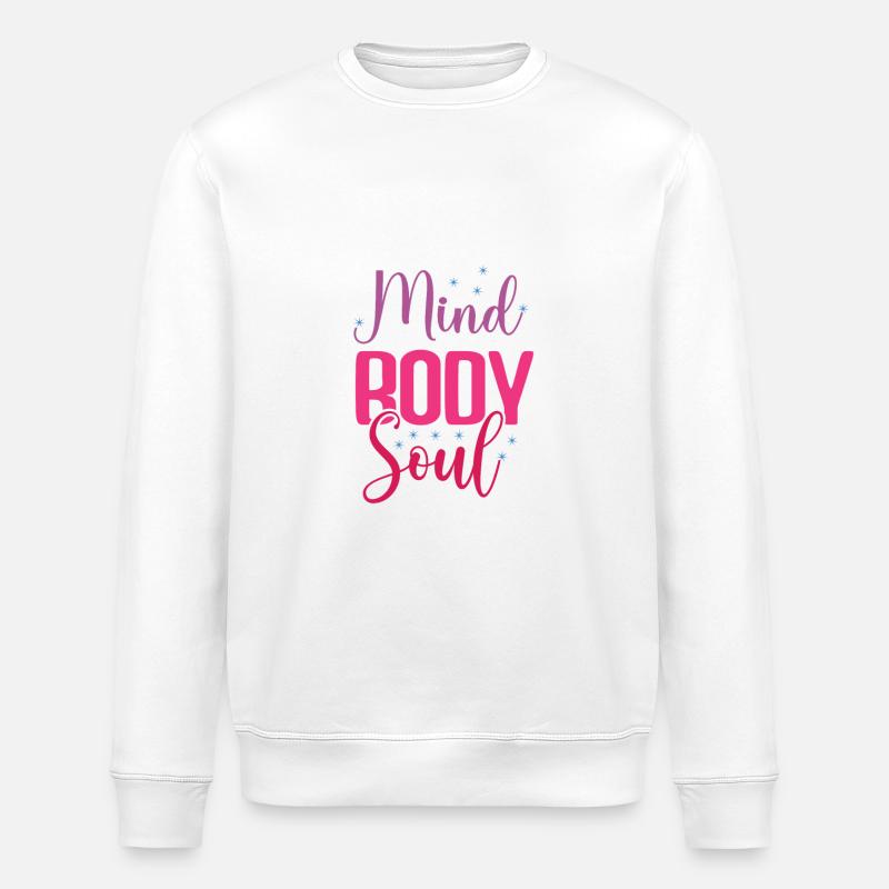 Yoga – Geist, Körper, Seele - Stanley/Stella Unisex Bio-Sweatshirt ROLLER - Weiß