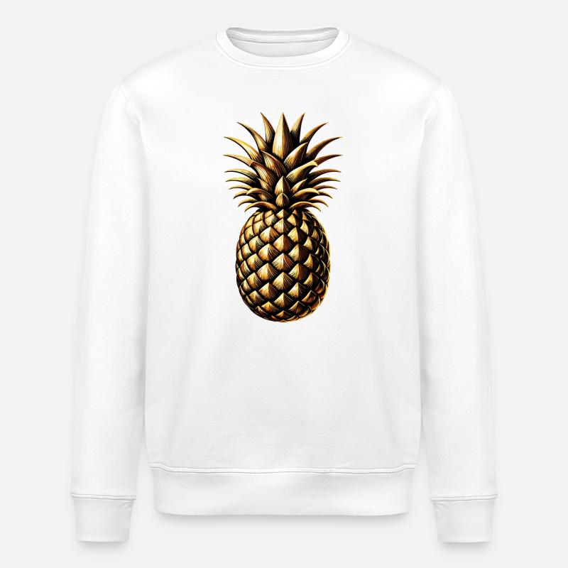 Goldene Ananas Geschenk - Stanley/Stella Unisex Bio-Sweatshirt ROLLER - Weiß