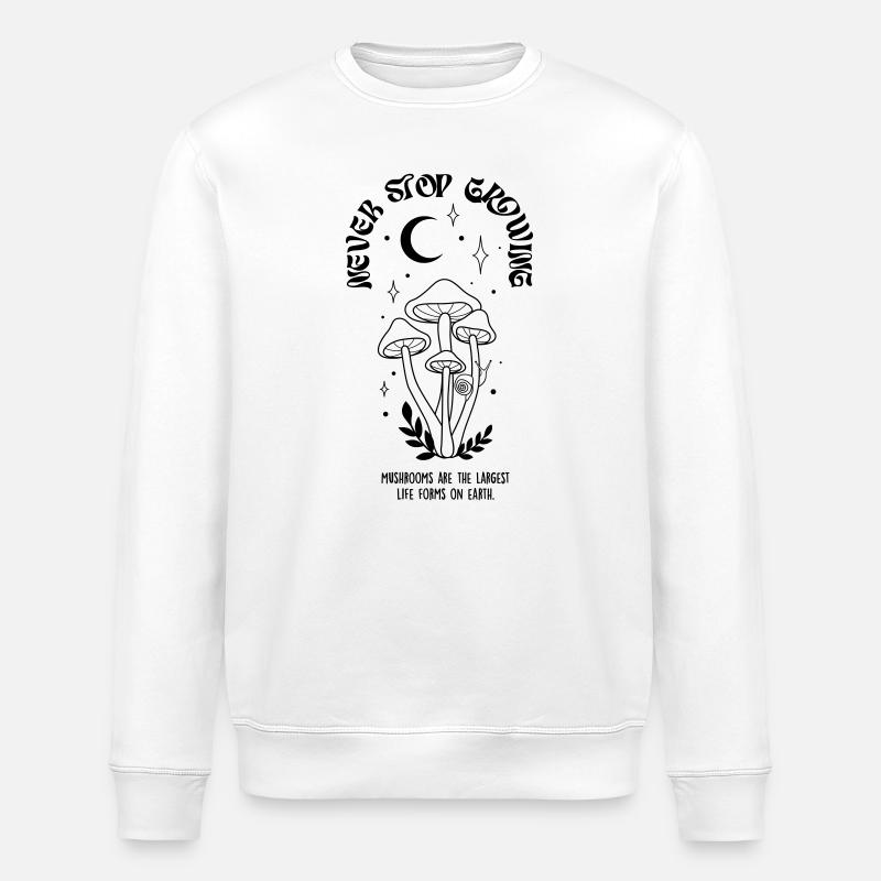 Champignons - Sweat bio ROLLER Stanley/Stella Unisexe - blanc