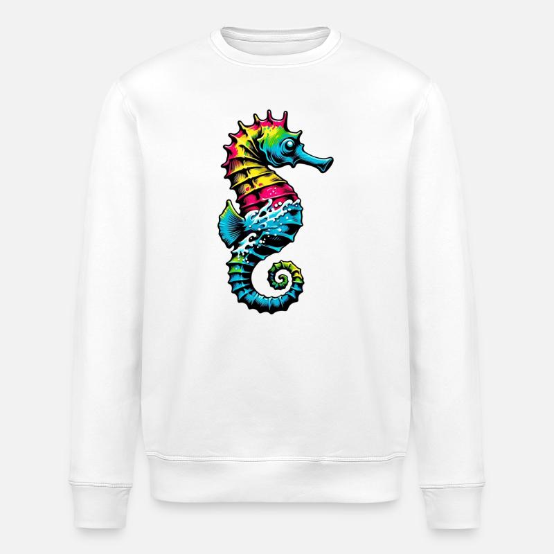 Seepferdchen - Stanley/Stella Unisex Bio-Sweatshirt ROLLER - Weiß