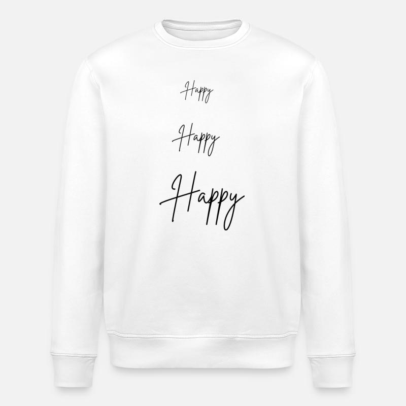Happy Happy - Stanley/Stella Unisex Bio-Sweatshirt ROLLER - Weiß