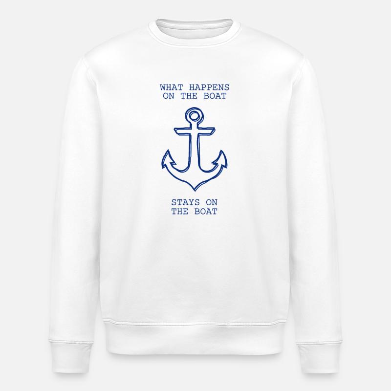 Witziges Anker-Design für Wasserfans - Stanley/Stella Unisex Bio-Sweatshirt ROLLER - Weiß