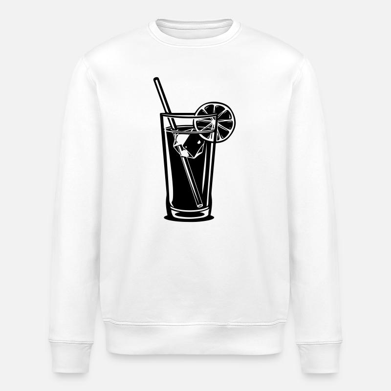 Zitronen-Trinkglas - Stanley/Stella Unisex Bio-Sweatshirt ROLLER - Weiß