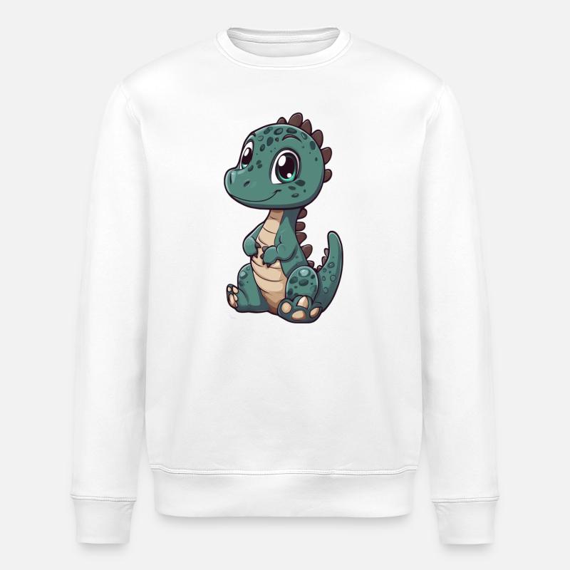 Dinosaurier - Stanley/Stella Unisex Bio-Sweatshirt ROLLER - Weiß