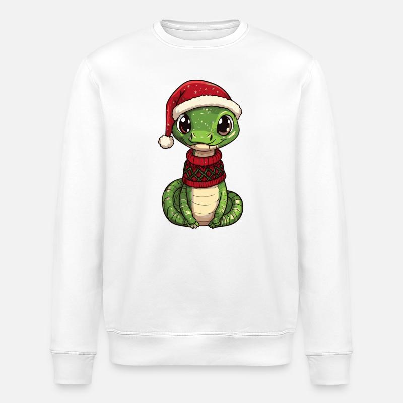 Noël de Noël Cobra Serpent - Sweat bio ROLLER Stanley/Stella Unisexe - blanc