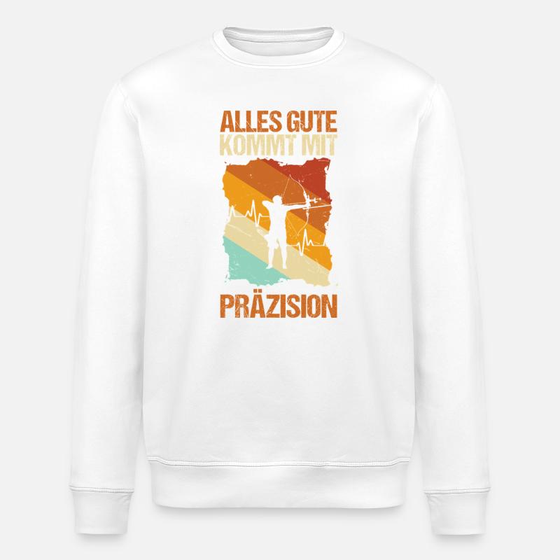 Bogenschütze Bogensport Bogenschießen - Stanley/Stella Unisex Bio-Sweatshirt ROLLER - Weiß