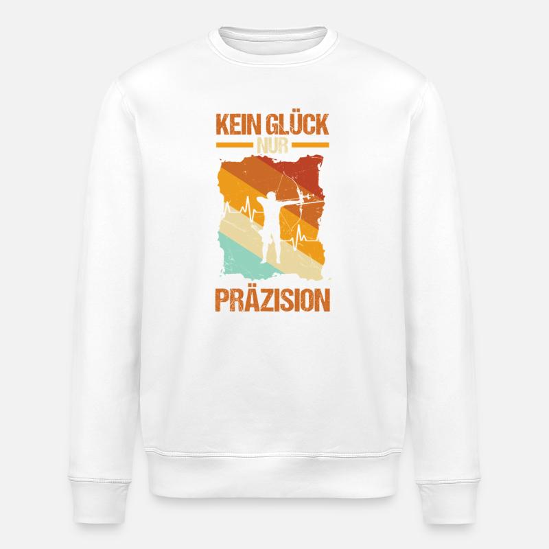 Bogenschütze Bogensport Bogenschießen - Stanley/Stella Unisex Bio-Sweatshirt ROLLER - Weiß