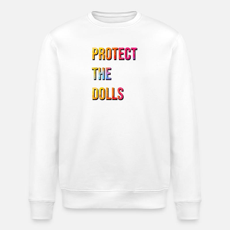 Protect_the_Dolls_bunte_farben - Stanley/Stella Unisex Bio-Sweatshirt ROLLER - Weiß