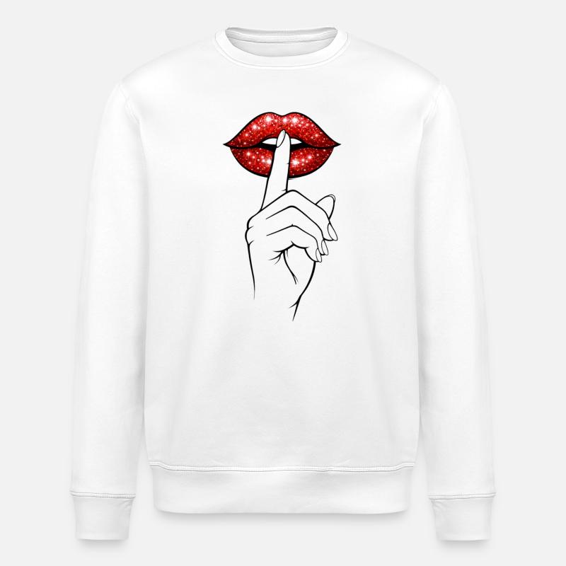 Psst Lips – Chemise Statement Mystérieuse - Sweat bio ROLLER Stanley/Stella Unisexe - blanc