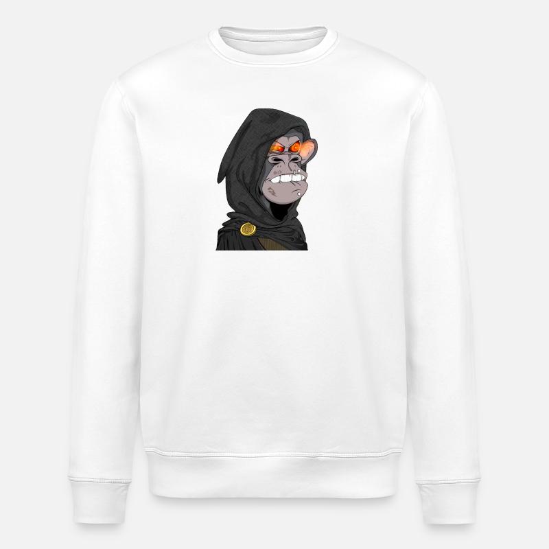 Yeux Lumineux de Singe - Sweat bio ROLLER Stanley/Stella Unisexe - blanc