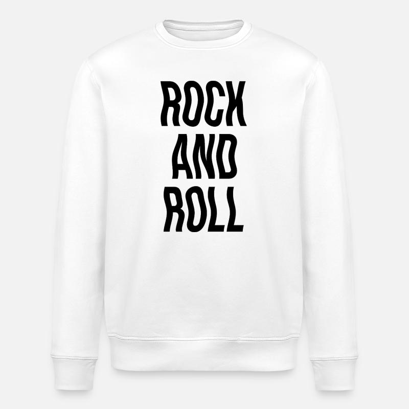 Rock'n'Roll-Musikdesign - Stanley/Stella Unisex Bio-Sweatshirt ROLLER - Weiß