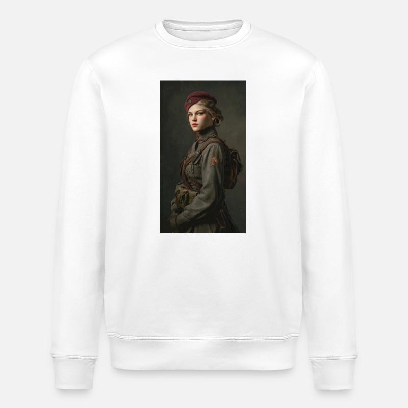 Guerrier historique en manteau - Sweat bio ROLLER Stanley/Stella Unisexe - blanc