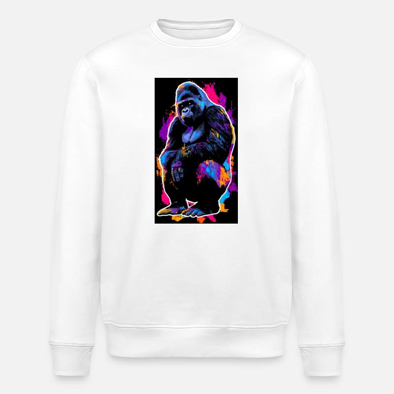 gorille - Sweat bio ROLLER Stanley/Stella Unisexe - blanc