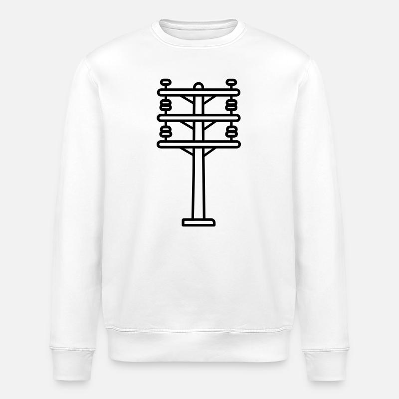 power pole - Stanley/Stella ROLLER Unisex Organic Sweatshirt - white