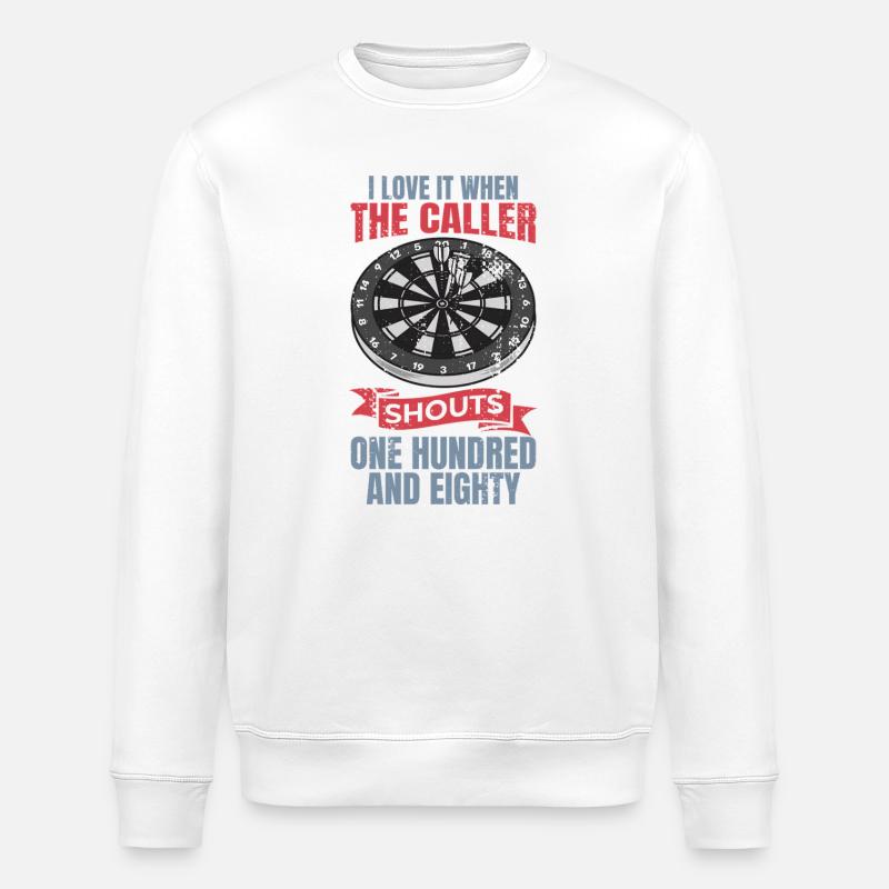 Blague drôle de fléchettes - Sweat bio ROLLER Stanley/Stella Unisexe - blanc
