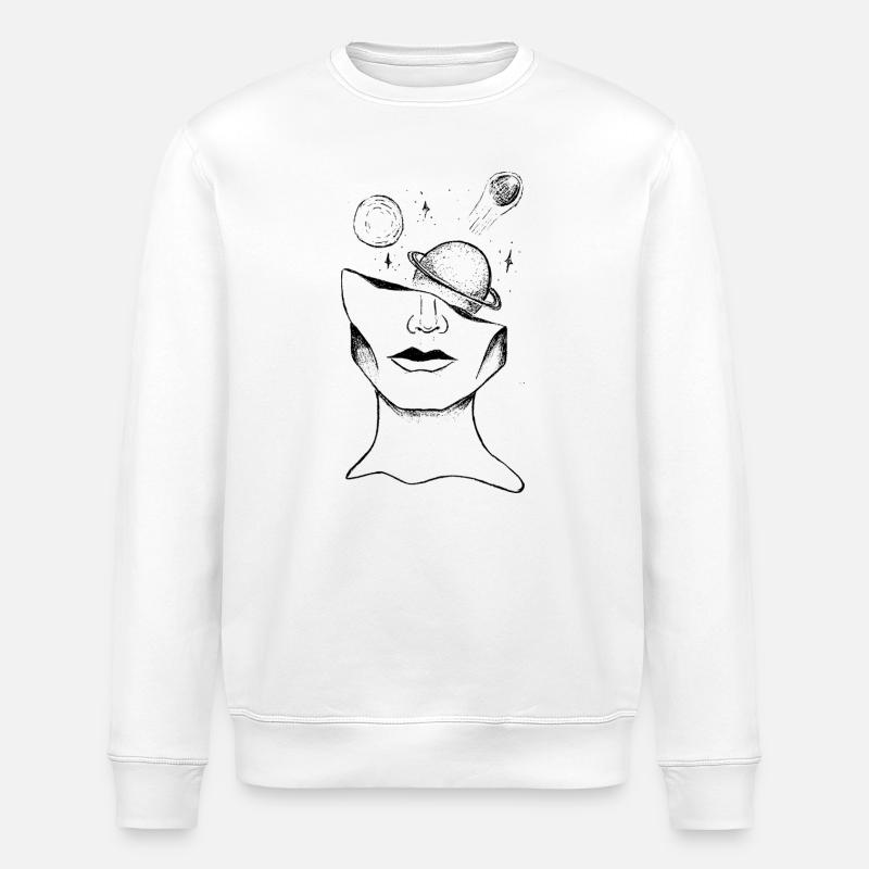 Graphisme d’art cosmique - Sweat bio ROLLER Stanley/Stella Unisexe - blanc