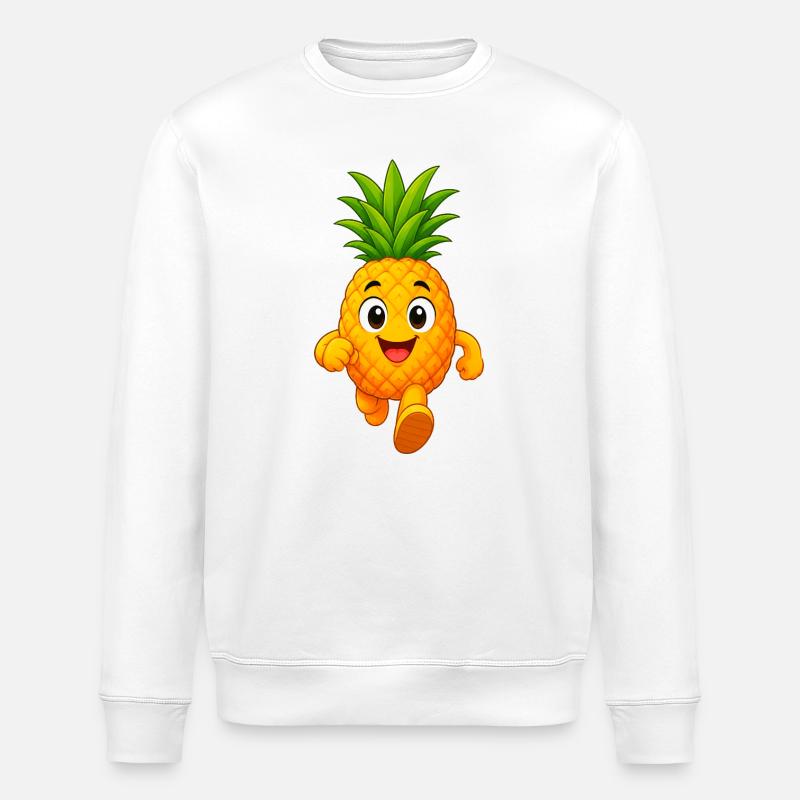 Pineapple - Stanley/Stella ROLLER Unisex Organic Sweatshirt - white
